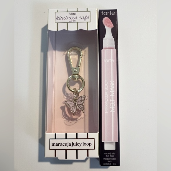 tarte Other - Tarte Maracuja Juicy Lip Mask in Cherry Crush and Butterfly Juicy Loop Keychain